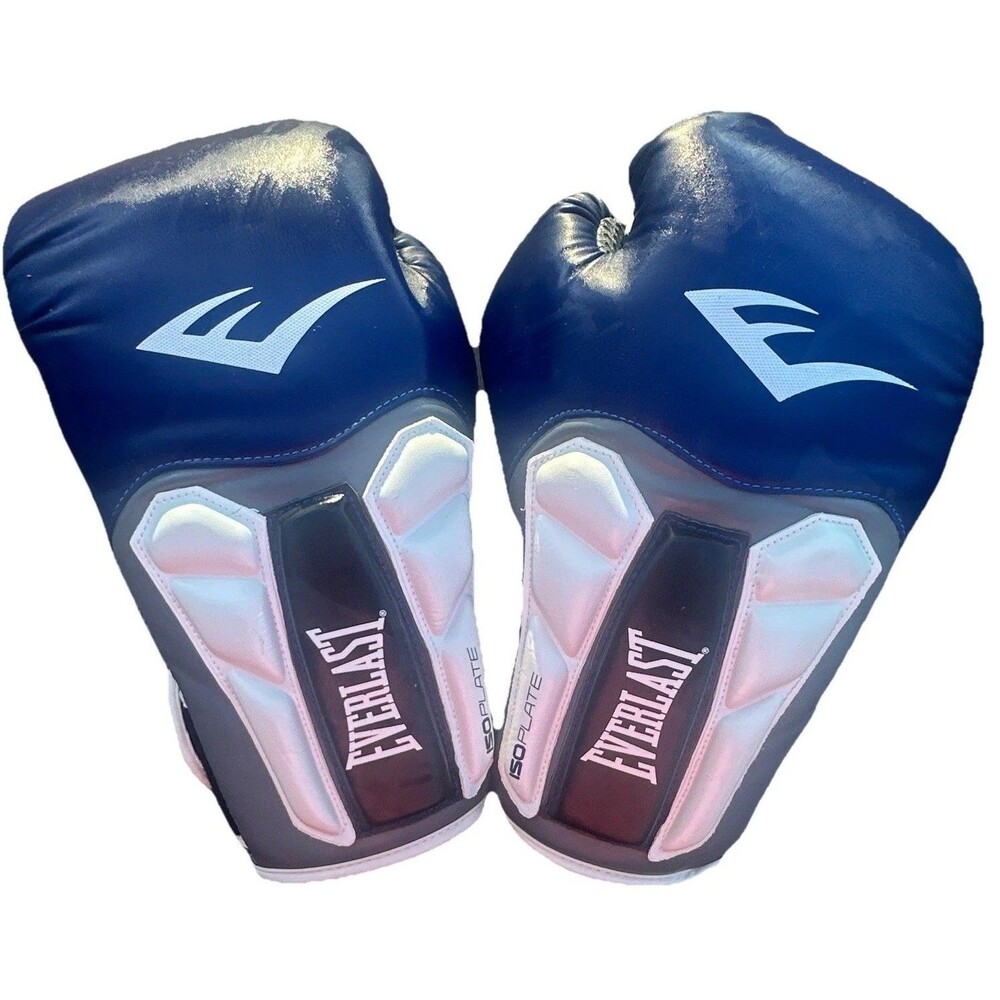 Everlast Prime Training Boxing Gloves 16oz Blue White Gray Adult Sparring